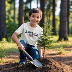 Youth America with Flag T-Shirt