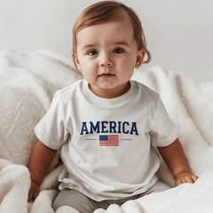 Baby America with Flag T-Shirt